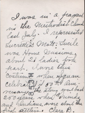 Clara Benson Note